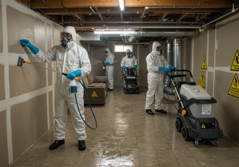 Basement Moisture Removal and Structural Drying process in Nezperce, ID